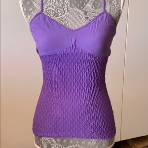 bebe light purple ribbed tank top stretchy sz M/L